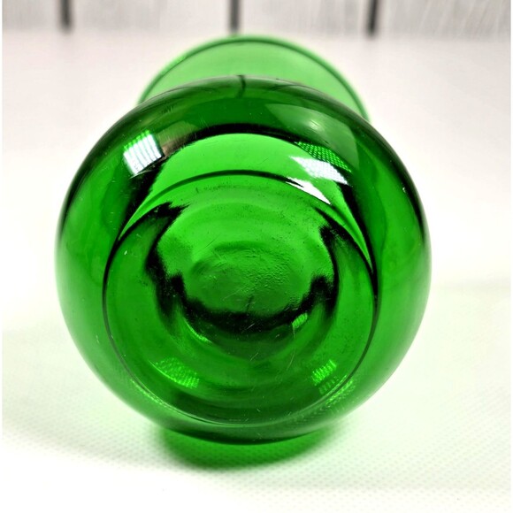 Anchor Hocking Forest Green Glass Bud Vase 3.75in Small Vintage Mid Century - Picture 3 of 8